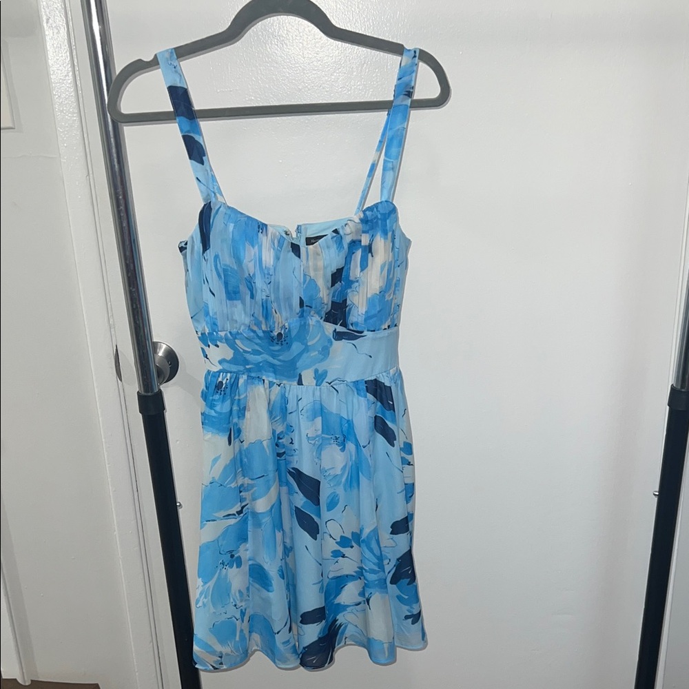Abercrombie & Fitch Light Blue Patterned Dress